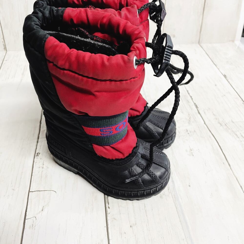 Sorel Kids Red and Black Snow Boots